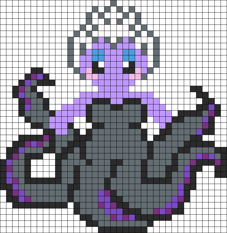 Ursula Perler Bead Pattern / Bead Sprite - Ursula Perler Bead Pattern (778x799), Png Download