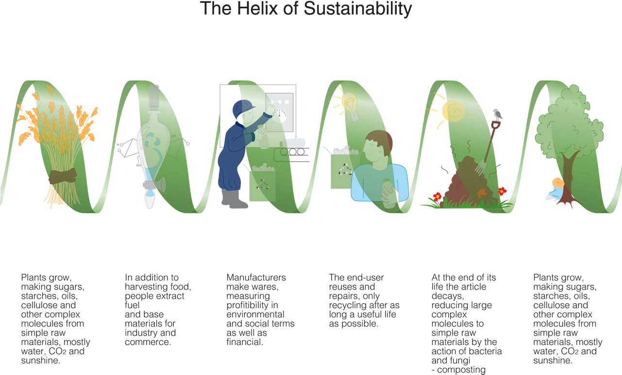 Helix Of Sustainability - Sustainable Graphic Design Packaging (1280x1024), Png Download