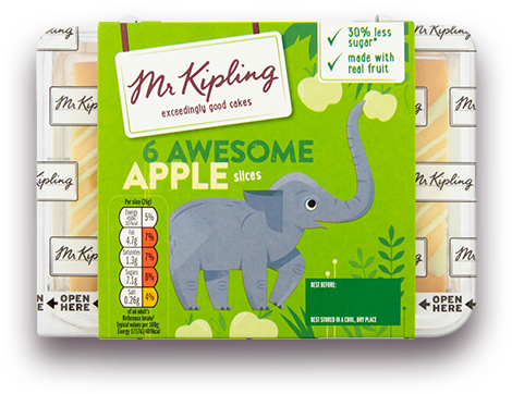 Awesome Apple Slices - Mr Kipling Treacle Tart 370g (515x400), Png Download