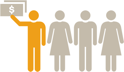 People Infographic Png - Man And Woman (450x362), Png Download