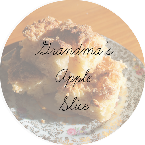 Grandma's Apple Slice - Sugar Cake (600x600), Png Download