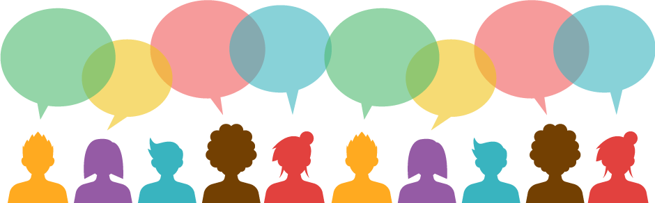 Illustration Of People With Thought Bubbles Above Their - People With Thought Bubbles (940x292), Png Download
