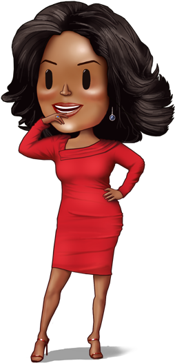 Illustration Of Oprah Winfrey - Illustration (410x526), Png Download