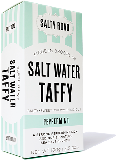 Peppermint Salt Water Taffy - Salty Road Sea Salt Caramel Salt Water Taffy (499x625), Png Download