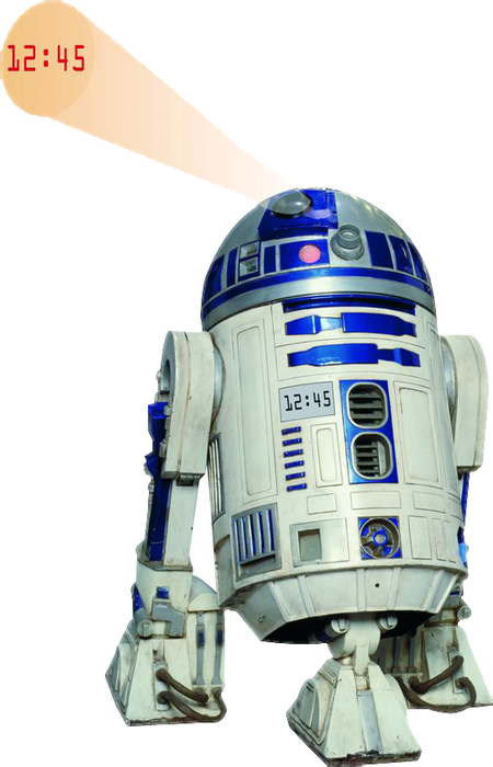 Star Wars - R2d2 Projection Alarm Clock (450x700), Png Download