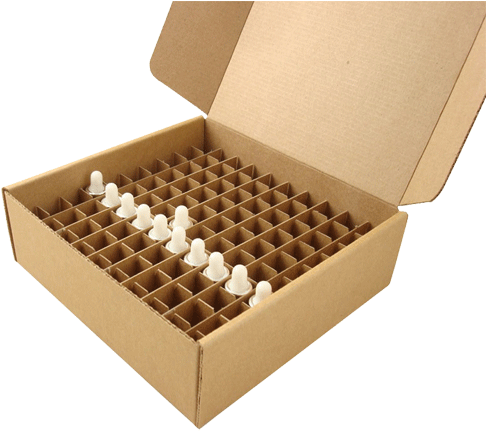 Cardboard Box Partitions - Cardboard Boxes With Sections (500x463), Png Download