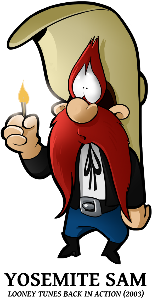 25 Looney Of Christmas - Yosemite Sam (615x1200), Png Download