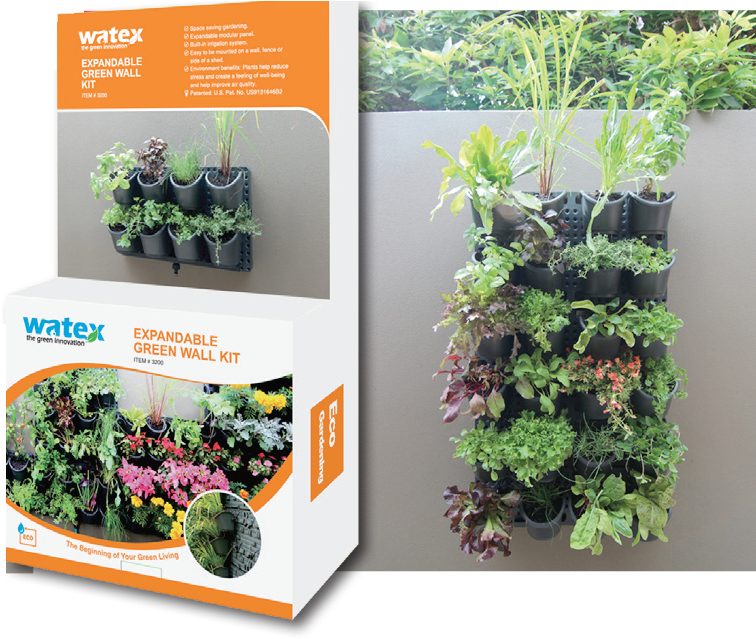 Green Wall - Watex Expandable Green Wall W/ Built-in Micro Dripper (812x656), Png Download