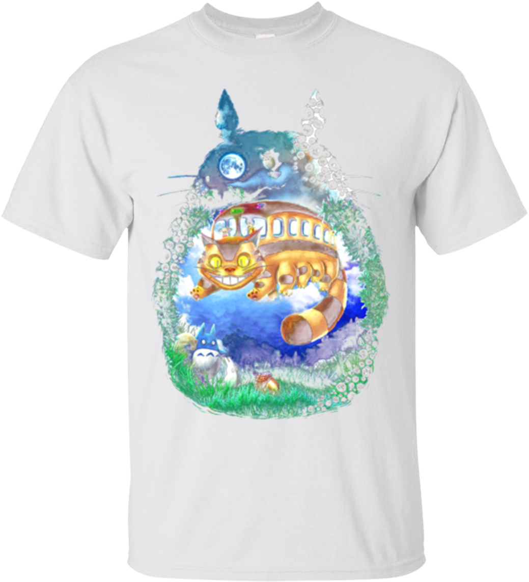 Catbus Totoro Studio Ghibli Hoodies Sweatshirts - My Neighbor Totoro (1155x1155), Png Download