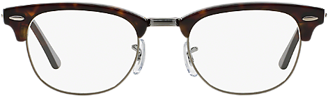 Ray Ban Glasses Png Png Library - Ray Ban Clubmaster Eyeglasses Tortoise (680x340), Png Download