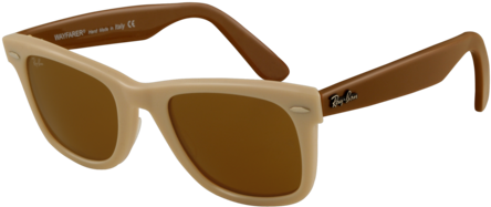 Wayfarer-beige - Ray Ban Wayfarer Bege (529x309), Png Download
