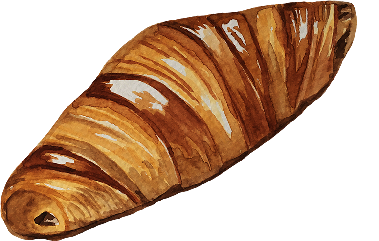 Croissant Illustration - Lye Roll (800x800), Png Download