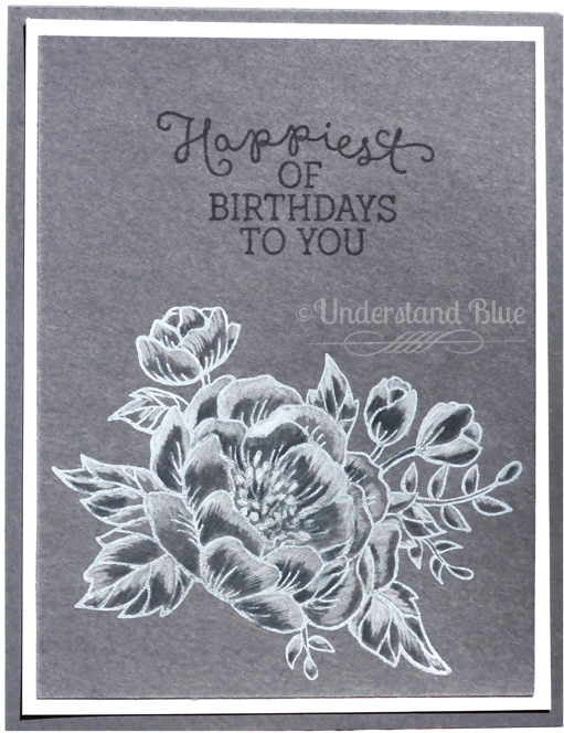 I Stamped The Image In Whisper White Craft Ink, And - Picture Frame (561x720), Png Download