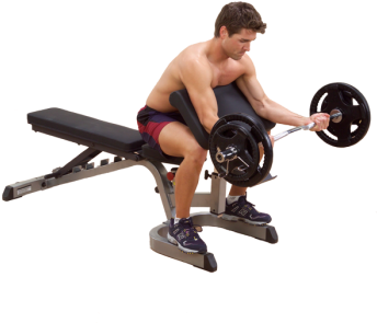 Body-solid Preacher Curl Bench Attachment - Body Solid Preacher Curl Station Attachment (350x350), Png Download