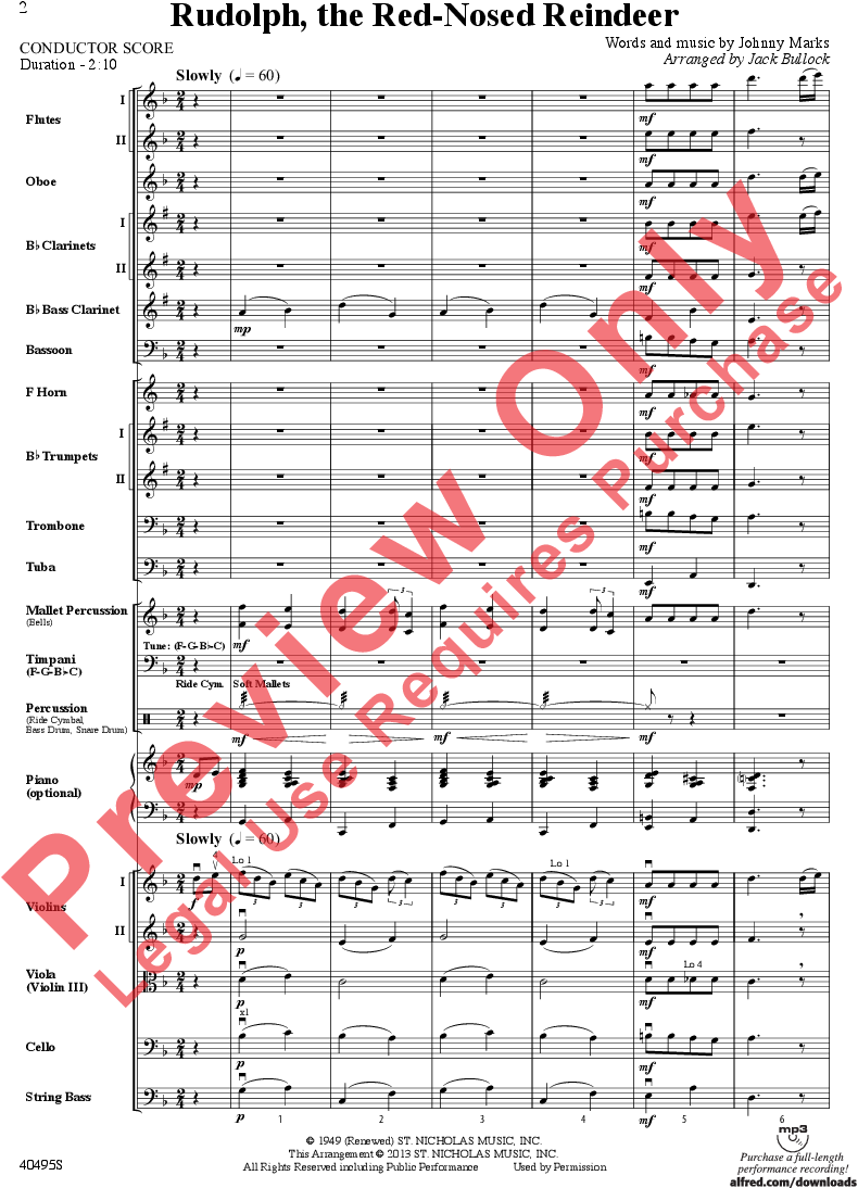 Rudolph The Red Nosed Reindeer Thumbnail - Romeo And Juliet Tchaikovsky For Band (864x1152), Png Download