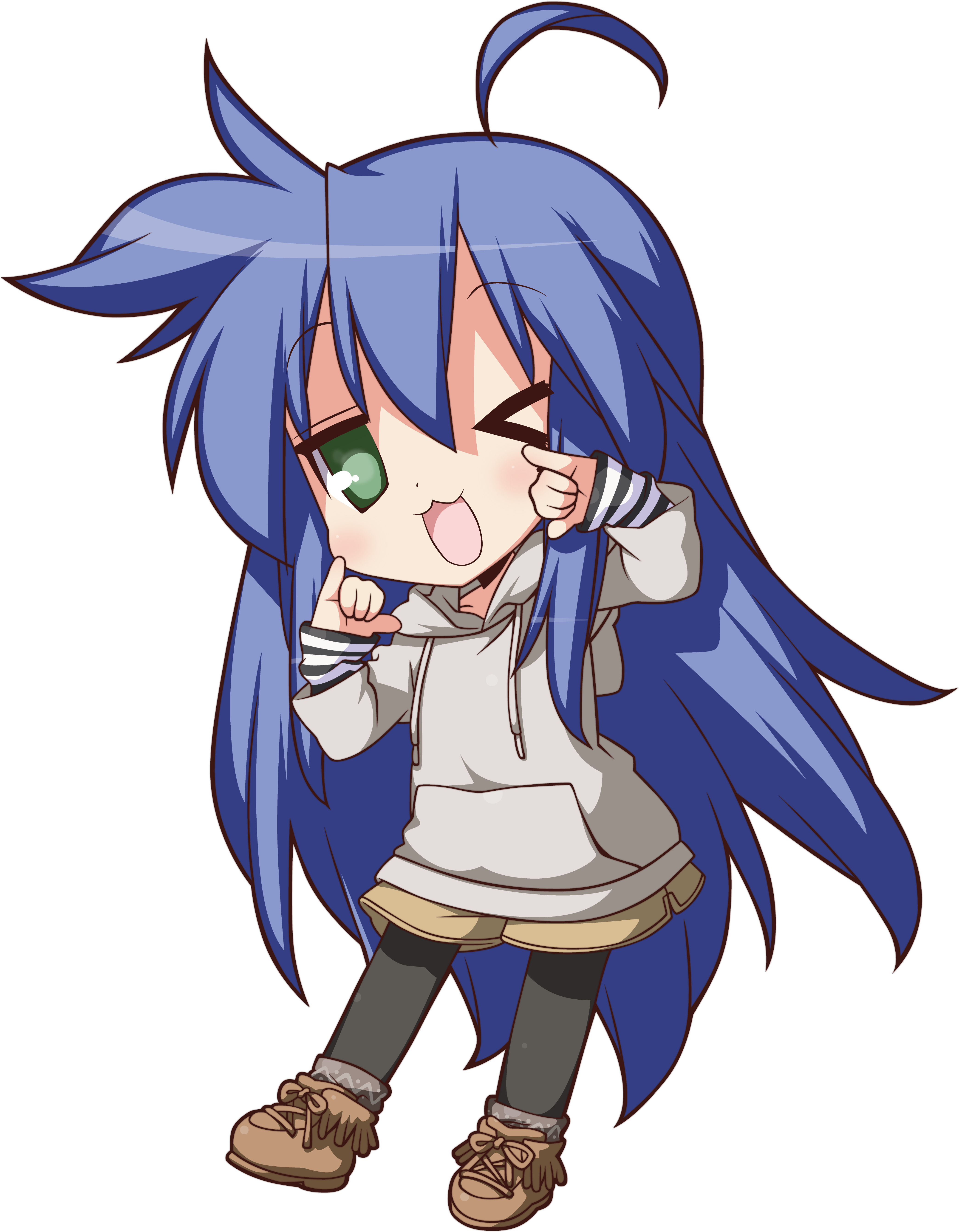 Download Png - Anime Chibi Lucky Star (4337x5592), Png Download