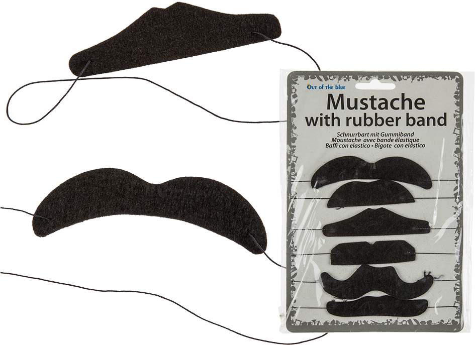 Fake Moustaches (pack Of 6) (945x709), Png Download