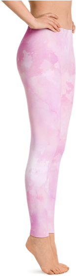 Pink Watercolor Leggings - Pastel Galaxy Pants (600x600), Png Download