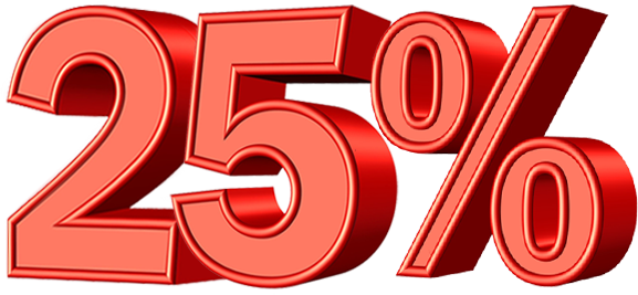 25 - 25% De Descuento (577x267), Png Download