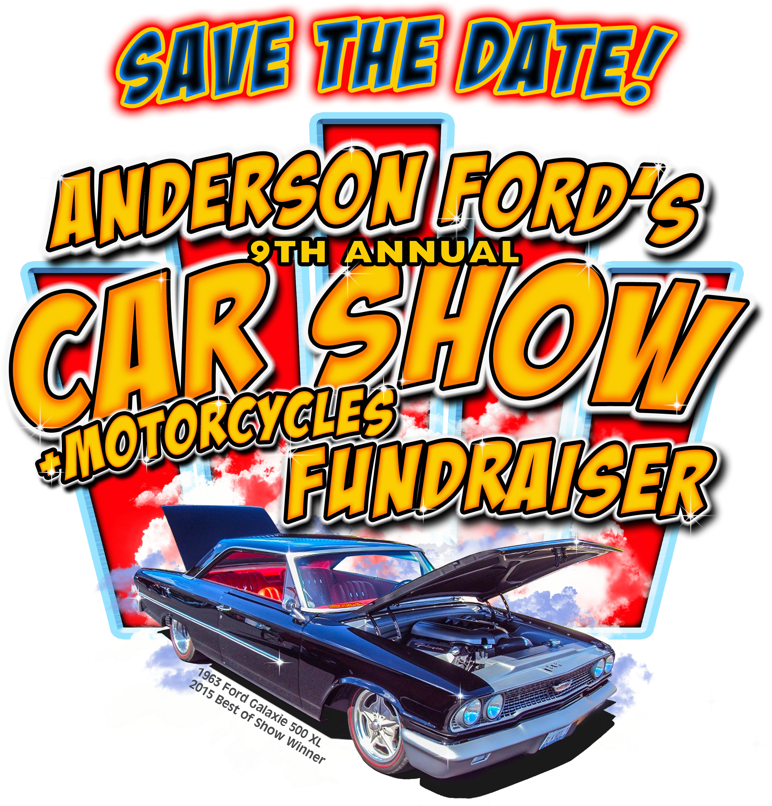 2016 Car Show Flyer No Background Savethedate - Anderson Ford Of Clinton, Inc. (2625x2692), Png Download