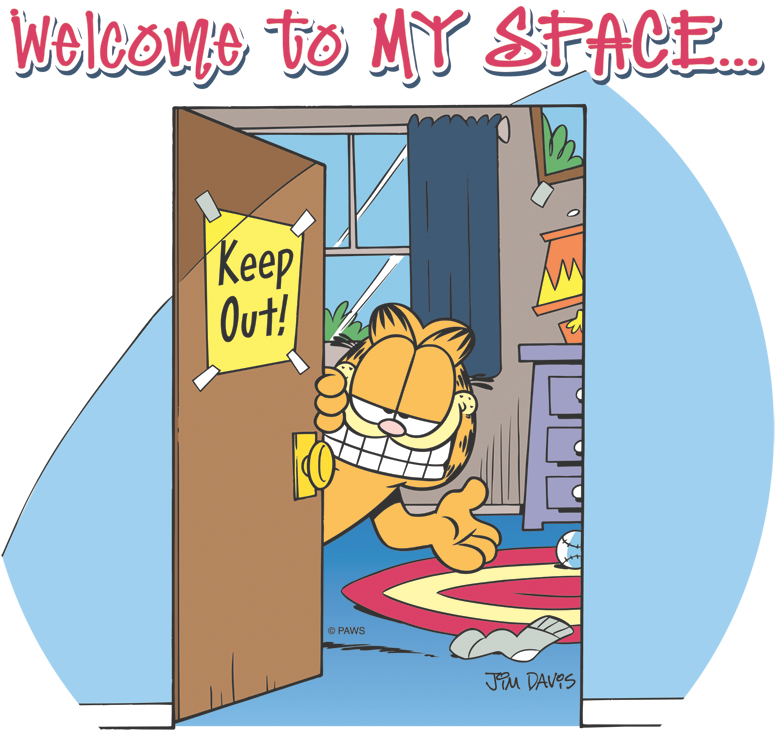 Garfield Welcome To Myspace Men's Regular Fit T-shirt - Garfield - Welcome To Myspace T-shirt Size M (792x756), Png Download