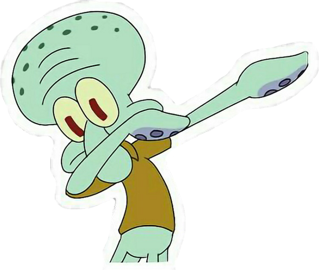 Top Images For Emoji Sponge On Picsunday - Dabbing Squidward (698x604), Png Download