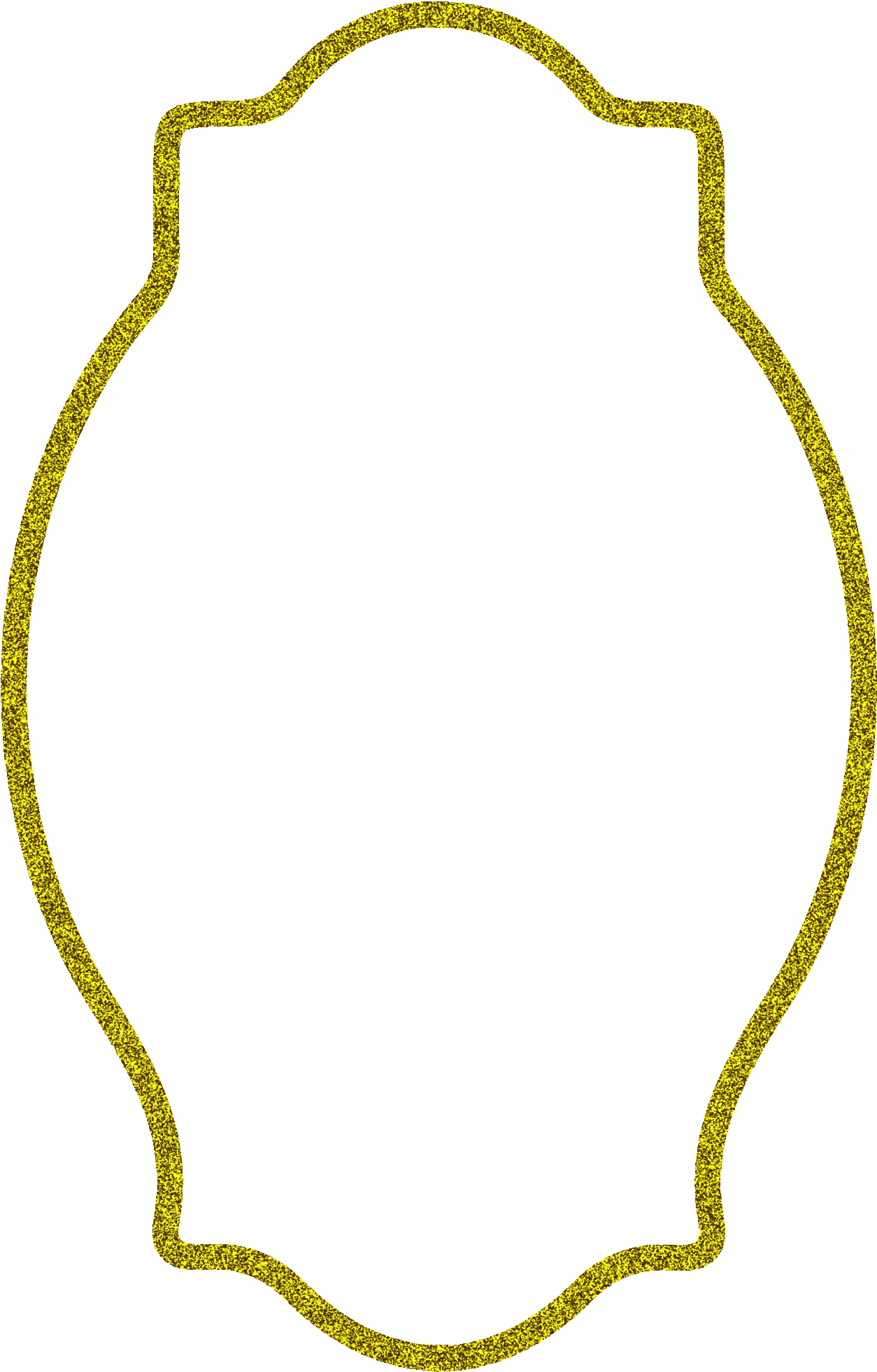 Free Gold Glitter Frame Clipart - Circle (1500x2100), Png Download