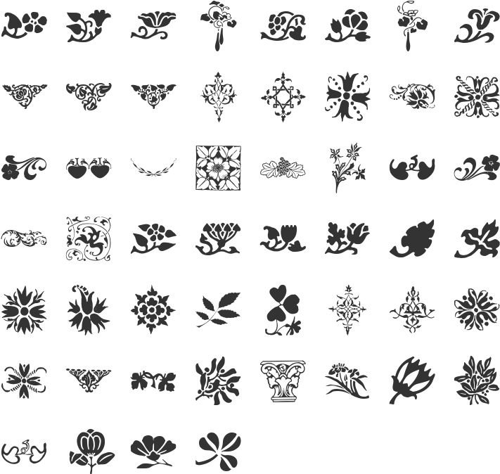 Chalkboard Embellishments Png - 1001 Floral Motifs And Ornaments For Artists (720x707), Png Download