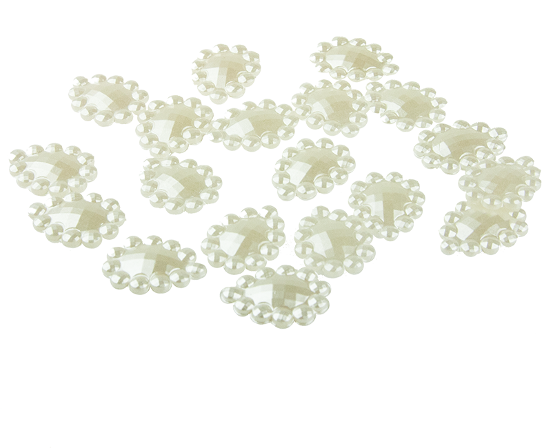 20 Flat Back Teardrop Pearl Embellishments 12mm - Placemat (800x800), Png Download