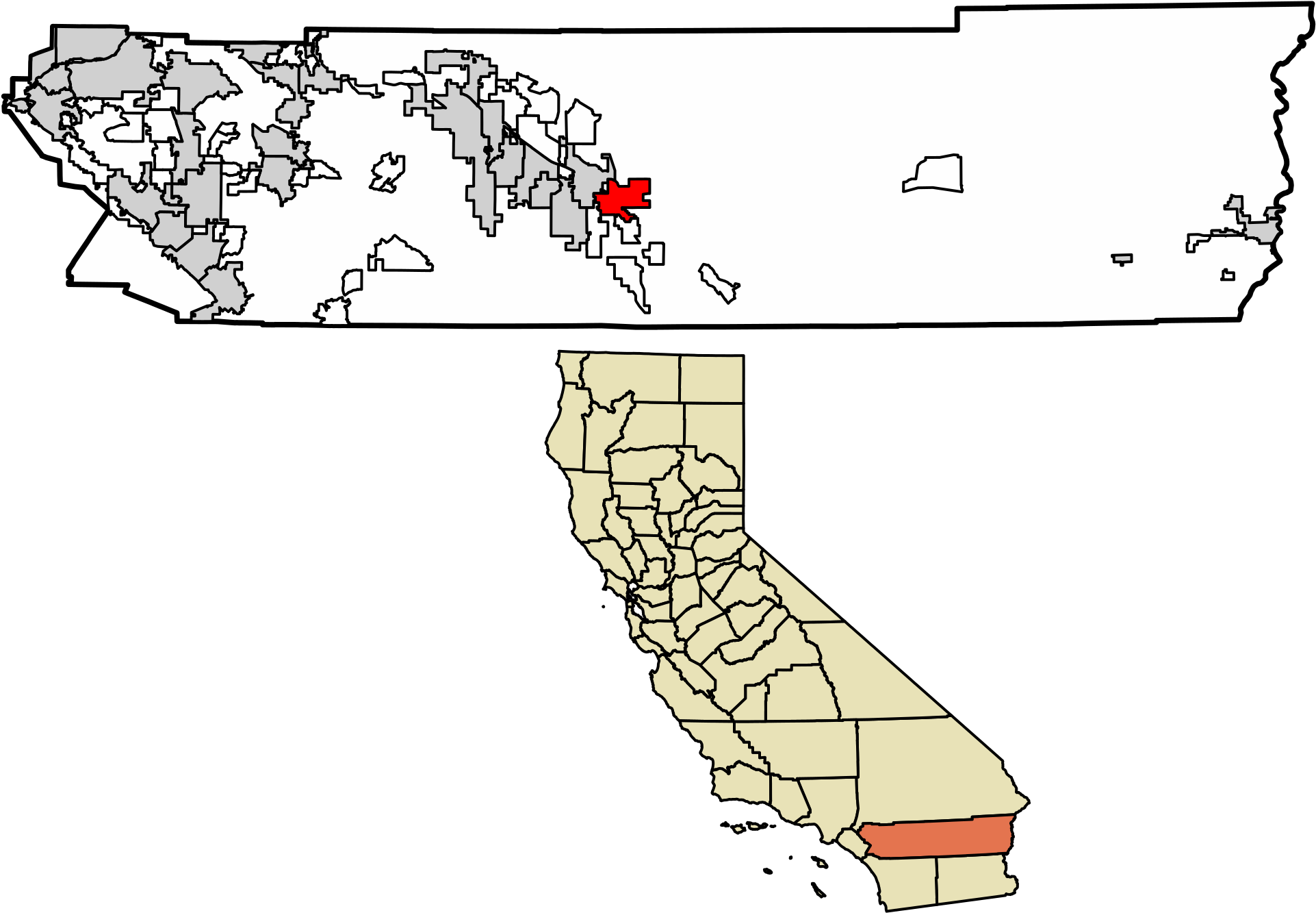 Open - Location Of Riverside California (2000x1414), Png Download