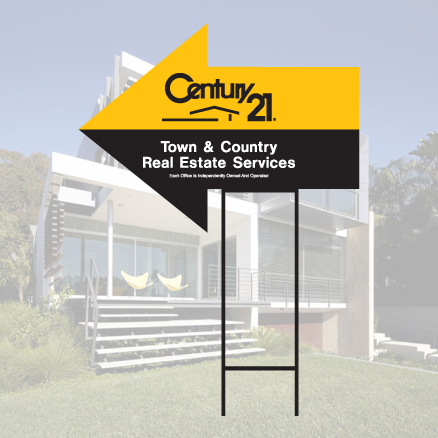 Arrow Shaped Directional Sign, Heavy Step Stake - Century21 For Sale Signs (438x438), Png Download
