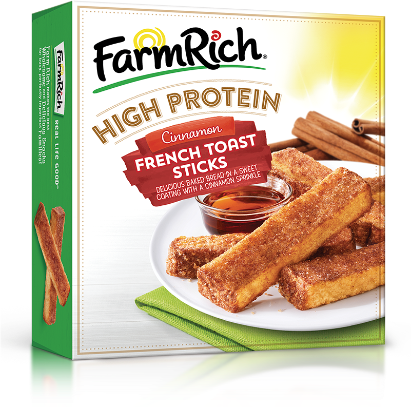 High Protein French Toast Sticks - Farm Rich Breaded Mozzarella Sticks - 52 Oz Box (800x800), Png Download
