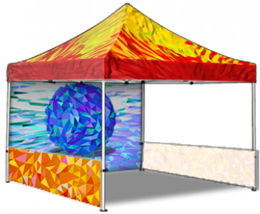 Vendor Tent With Backwall And Siderails - Tent (375x375), Png Download