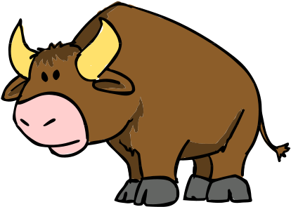Cartoon Bulls - Bulls Cartoon (425x306), Png Download