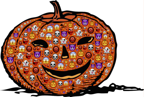 Pumpkin,jack O - Jack-o'-lantern (500x338), Png Download