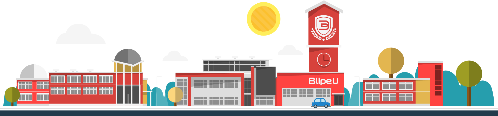 Vector University Buildings - Graphic Design (1920x600), Png Download