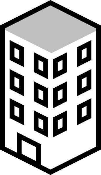 Building White Clip Art At Clker - Office Building Clip Art (348x599), Png Download