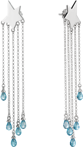 Falling Star Earrings - Earring (625x500), Png Download