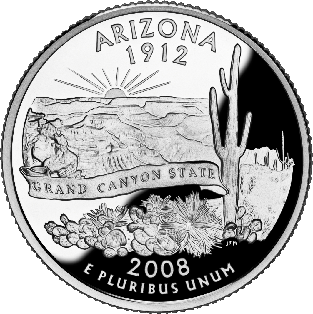 2008 Az Proof - State Quarter (1064x1069), Png Download