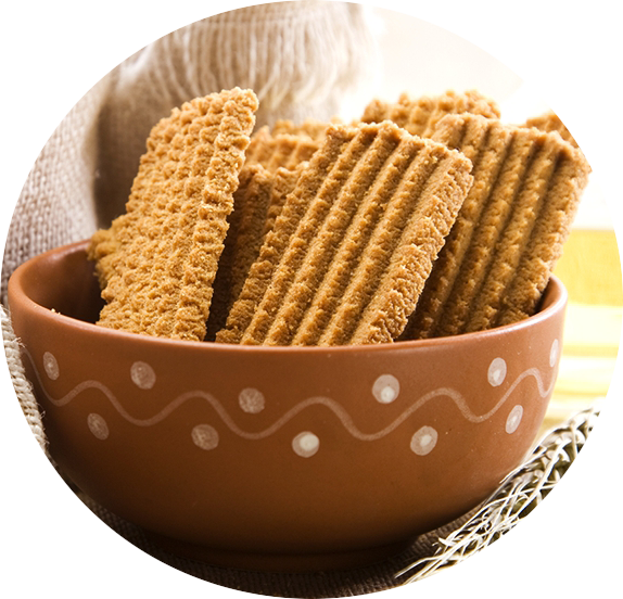Atta Biscuits - Whole-wheat Flour (574x552), Png Download
