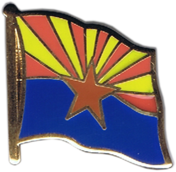 Usa Arizona Flag Pin, Badge - United States Of America (1301x1500), Png Download