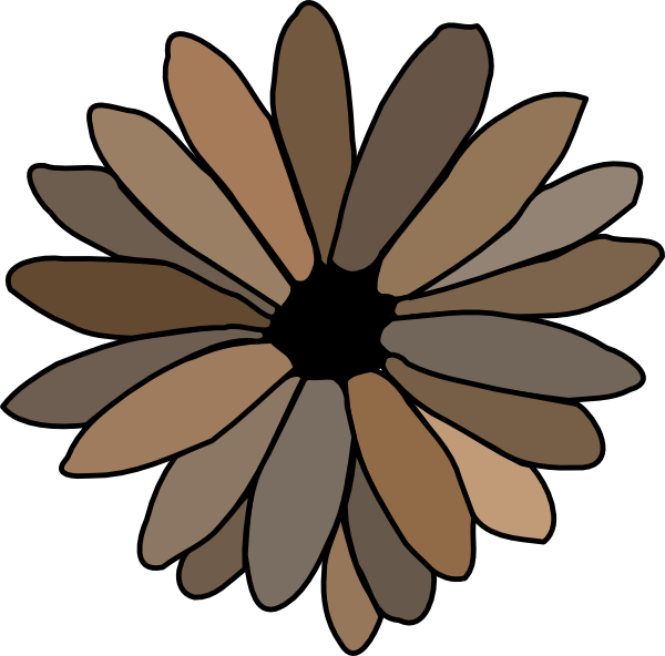 How To Set Use Gray Brown Daisy Svg Vector (600x592), Png Download