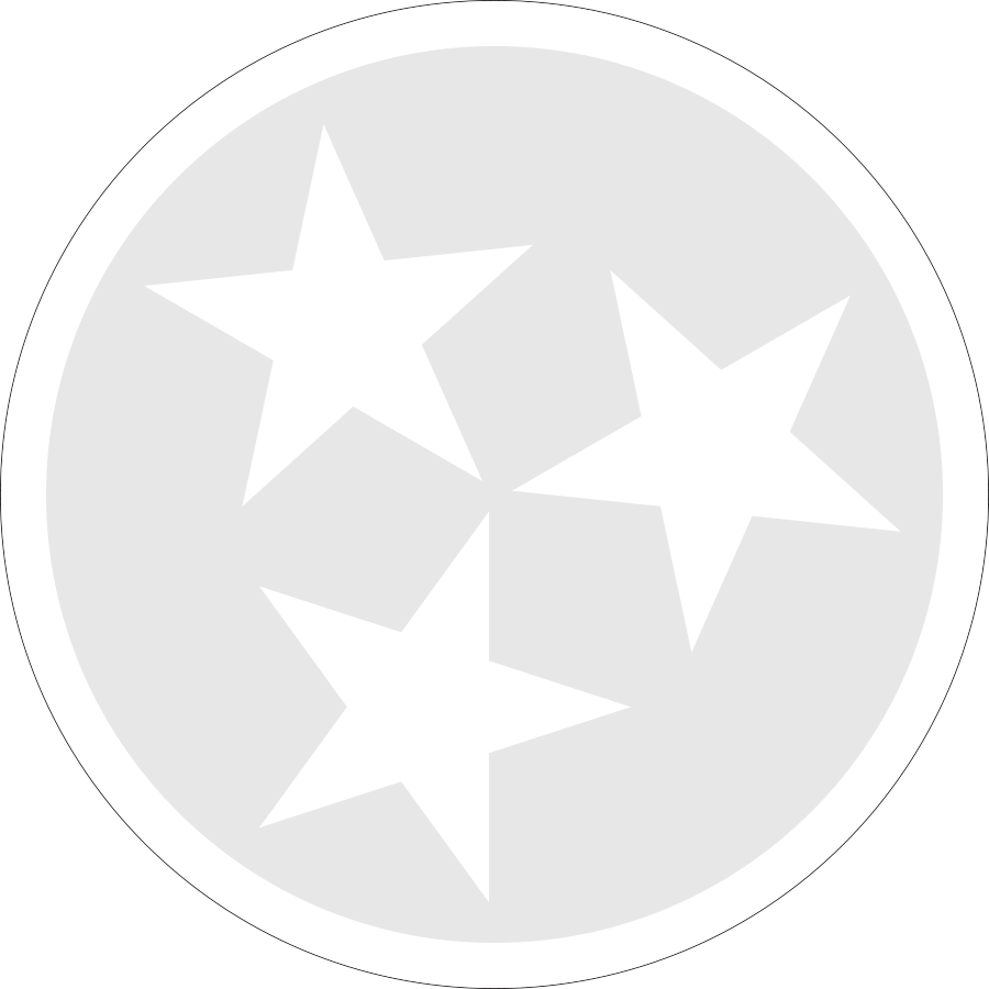 Clear 3" Tri-star Sticker - Tennessee (900x900), Png Download
