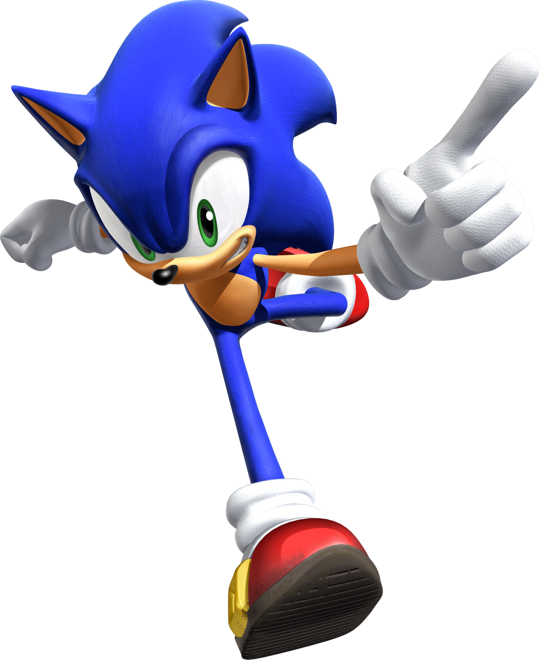 Sonic Rivals - Sonic - Sonic Rivals 1 Sonic (1111x1326), Png Download