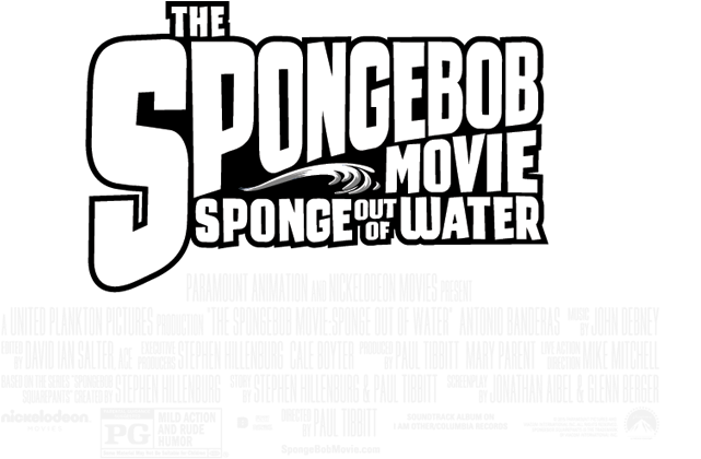 Spongebob Movie Out Of Water Credits Film - Iposters Spongebob Squarepants Sponge Out Of Water (822x422), Png Download