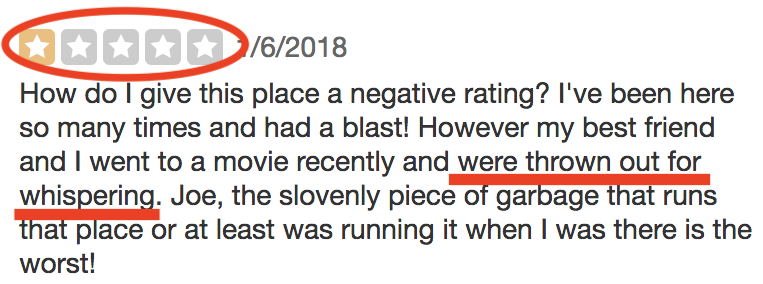This Is A 1 Star Review Of A Movie Theater That Has - Great Quotes (810x338), Png Download