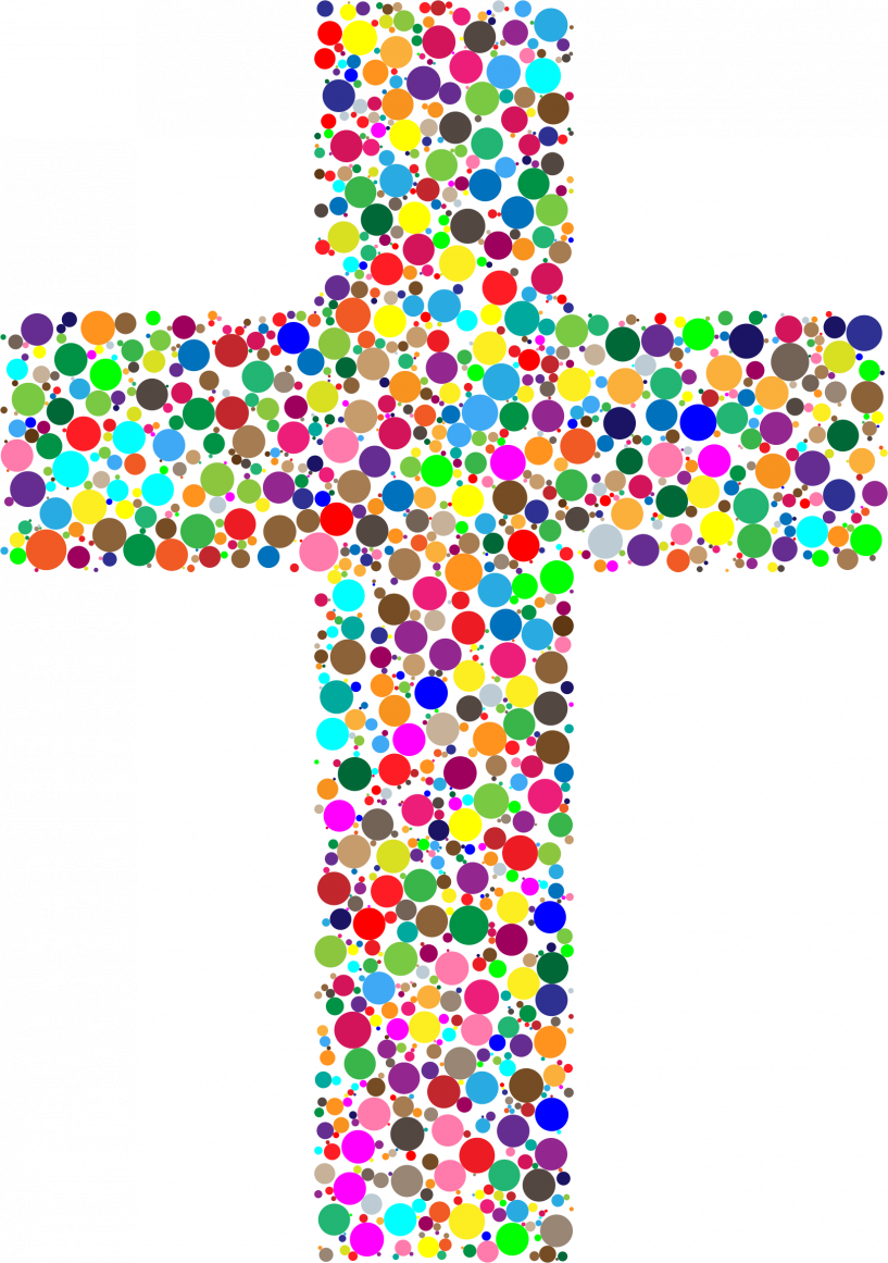 Colouful Cross Clipart - Colorful Cross Clipart (817x1161), Png Download