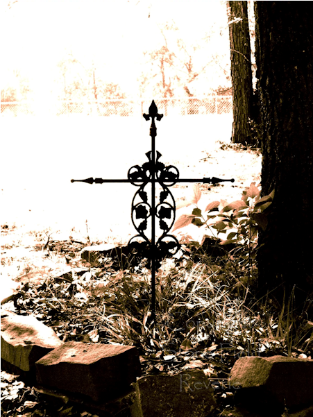 Roberts Cemetery Iron Cross - Wrought Iron Desk (600x600), Png Download
