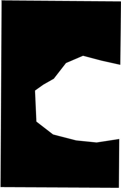 Image With Alpha Channel Defining The Shape For Demo - Inside Mask Png (443x637), Png Download