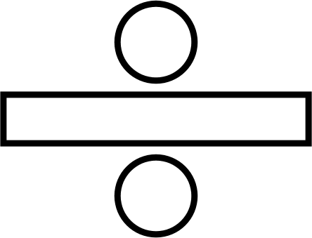 Math Shapes Clipart - Divide Sign (444x339), Png Download